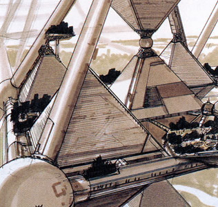 Mega-City Pyramid concept by Shimizu Corporation -- 