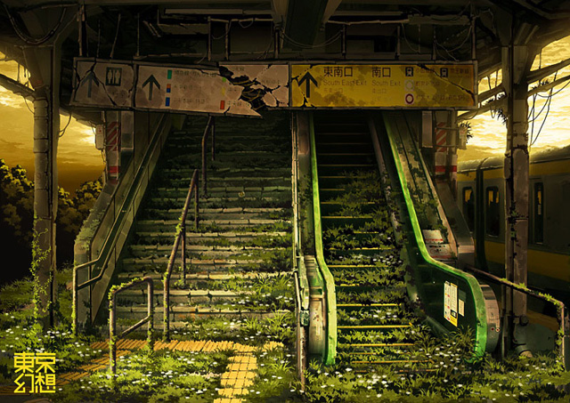 Post-apocalyptic Tokyo, illustration by Tokyo Genso --  
