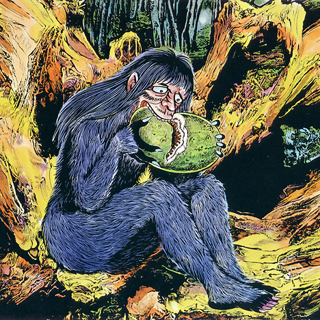 Satori illustration from Shigeru Mizuki's Yokai Jiten -- 