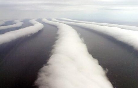 Strange clouds over Hokkaido -- 